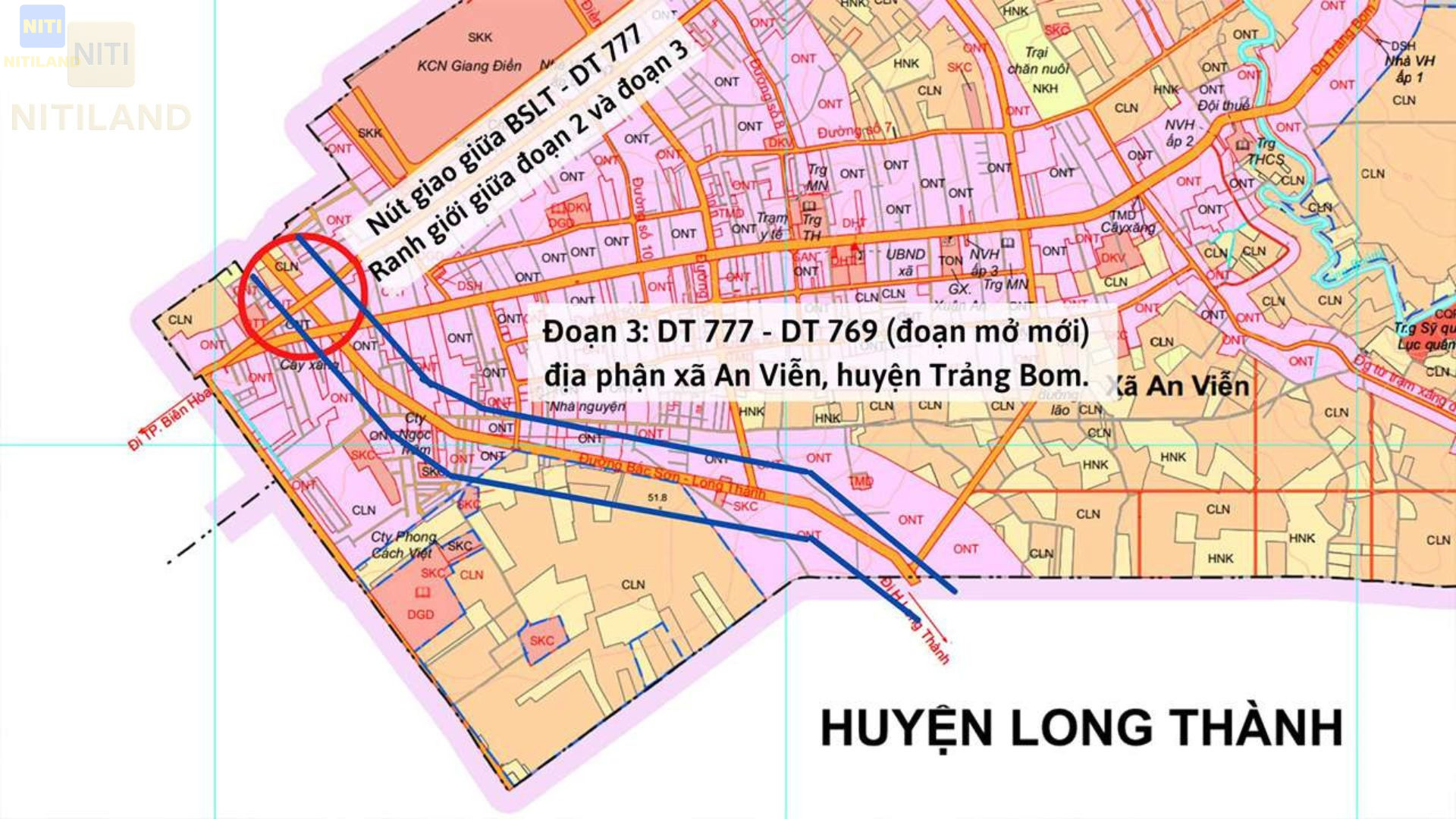 Bản đồ quy hoạch đại lộ Bắc Sơn - Long Thành