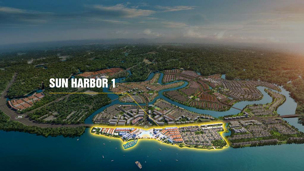 vi tri phan khu sun harbor 1 aqua city