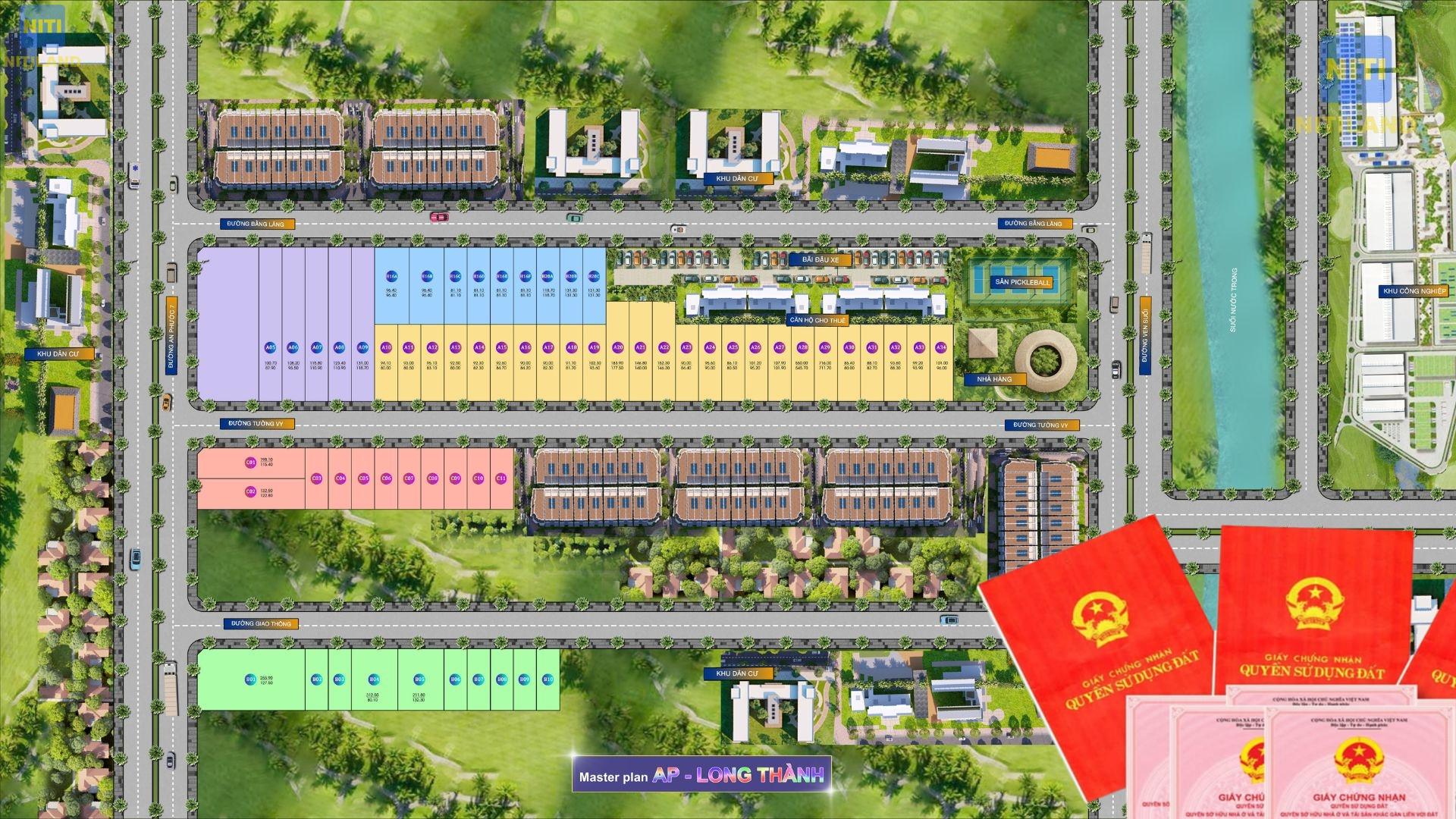 Vị trí An Phước Long Thành đất nền sổ hồng