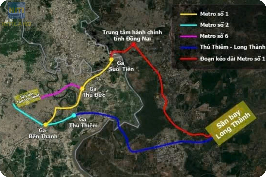Hạ tầng kết nối thành phố Hồ Chí Minh - Đồng Nai với tuyến MRT2 kéo dài đến sân bay Long Thành
