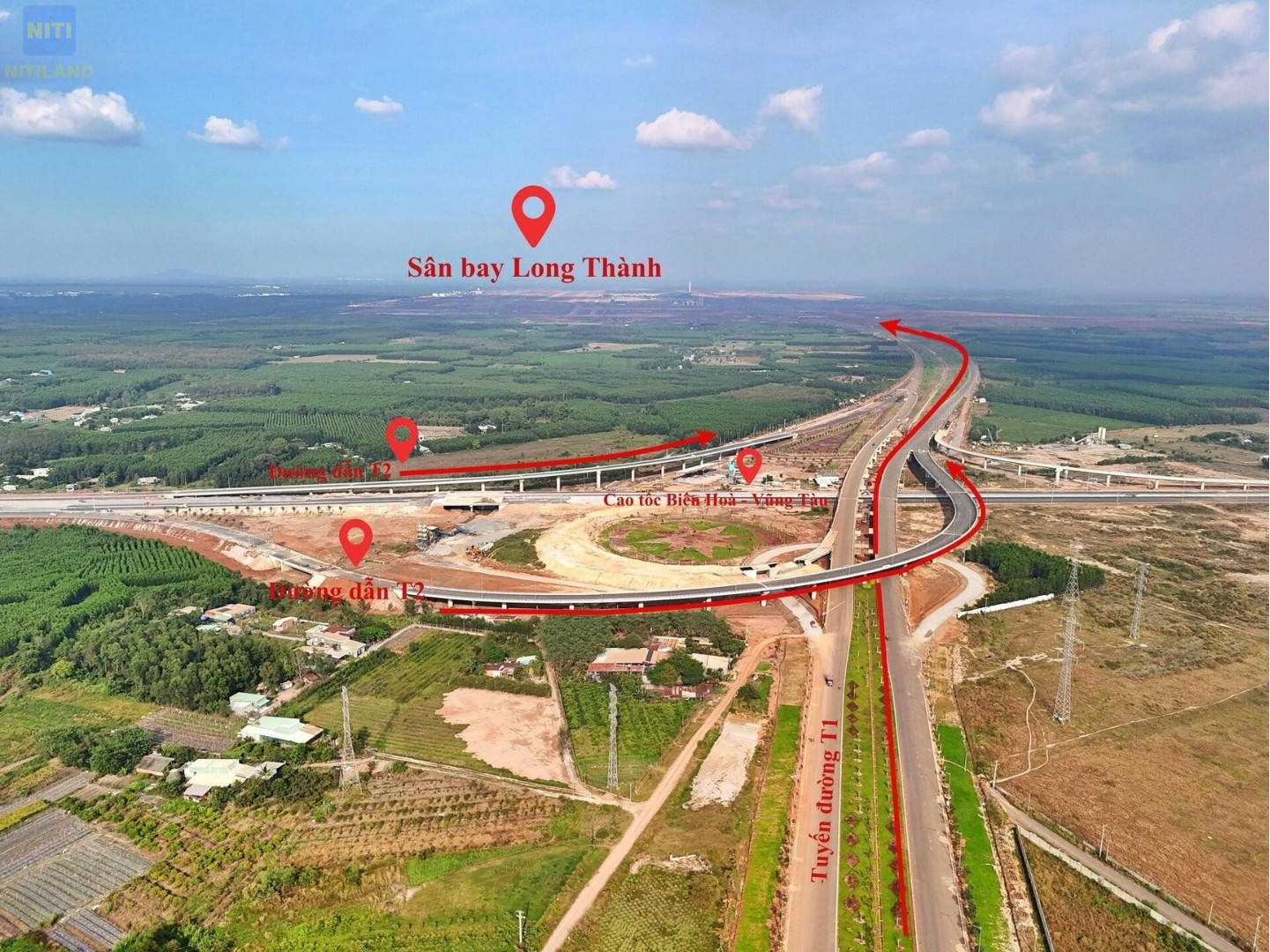 đề xuất đặt tên 7 tuyến đường trọng điểm ở thành phố Đồng Nai đường T1 T2 sân bay Long Thành