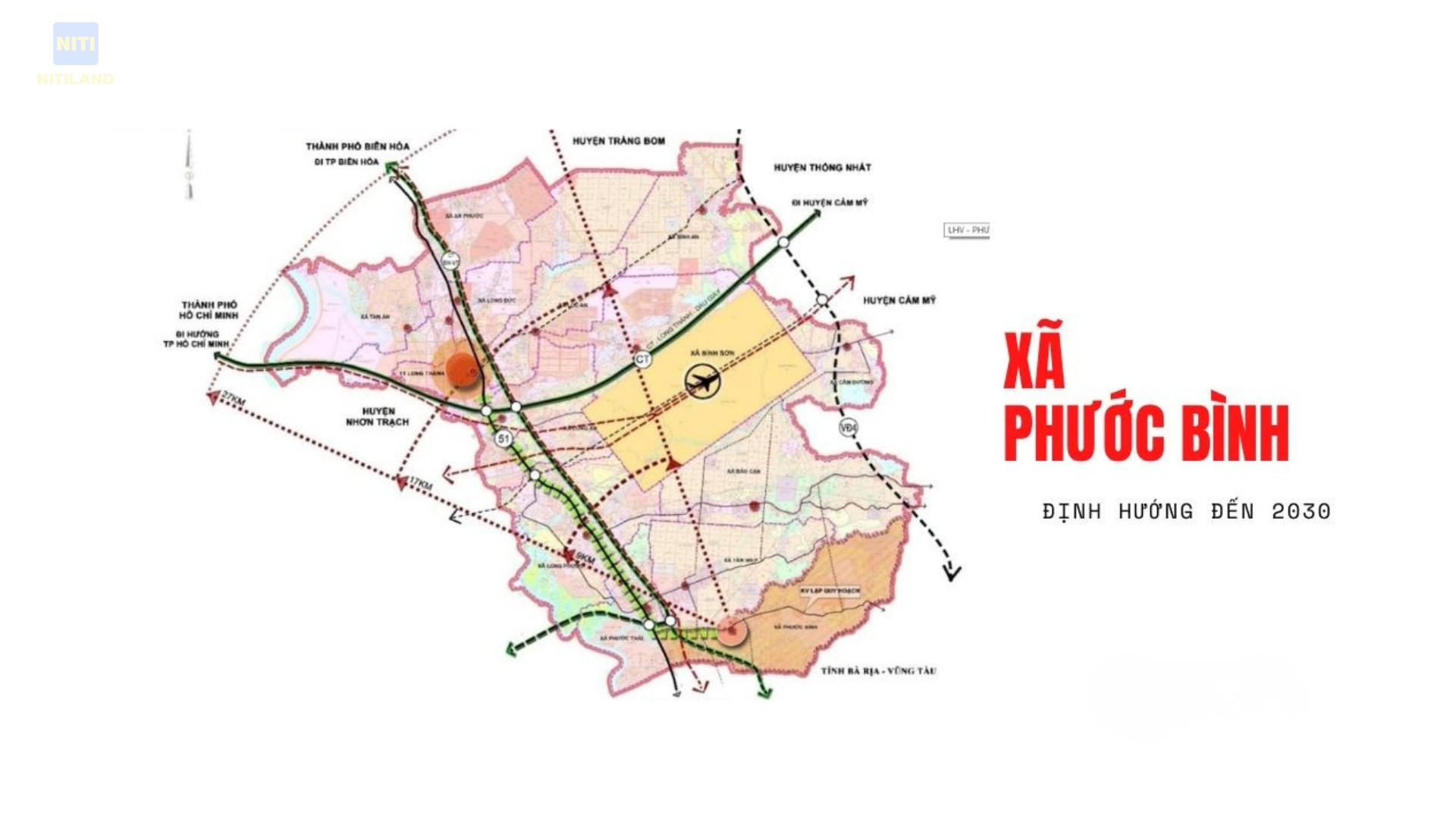 Đất Phước Bình - Long Thành vị trí xã Phước Bình - Long Thành