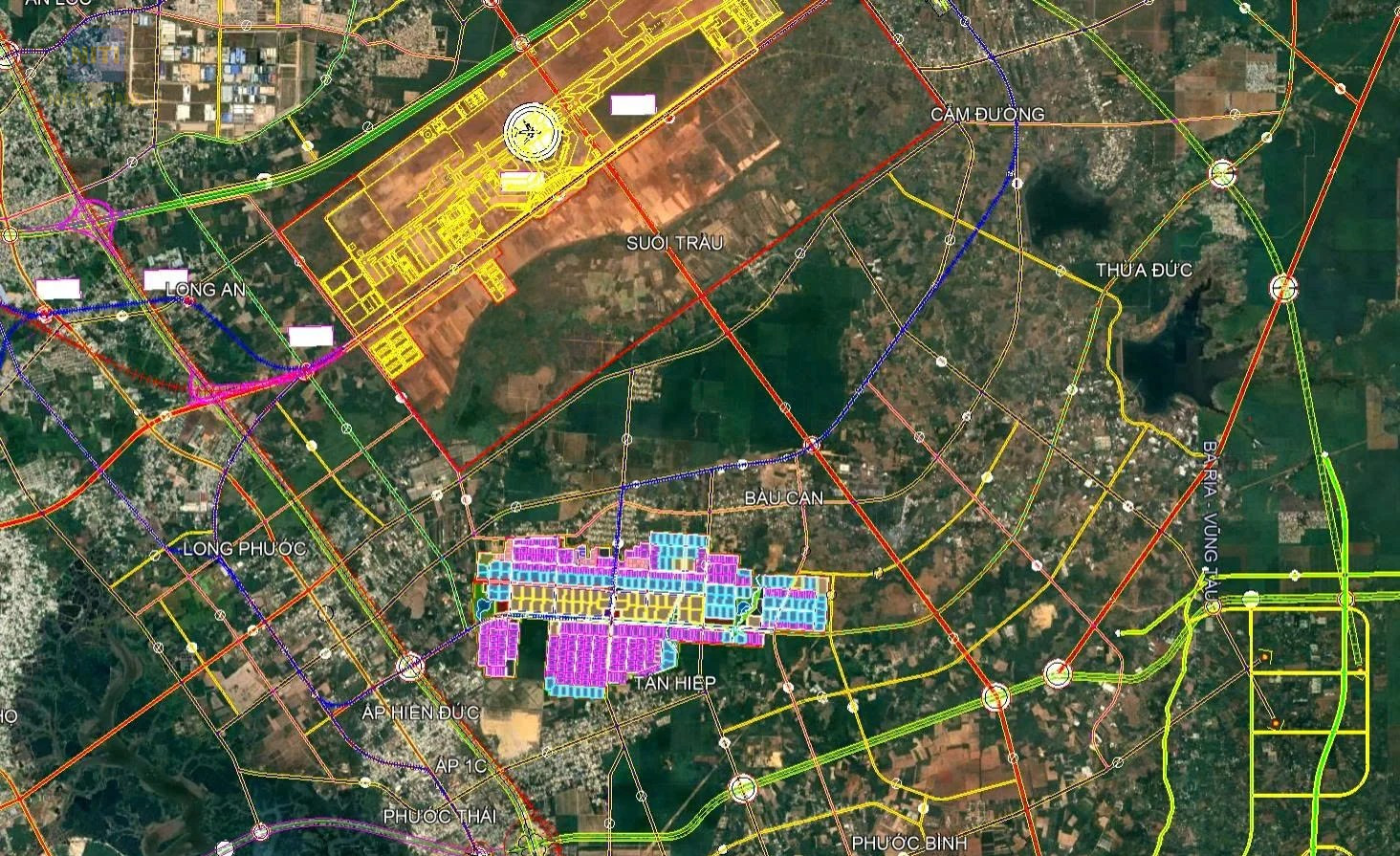 Vị trí khu công nghiệp Bàu Cạn - Tân Hiệp