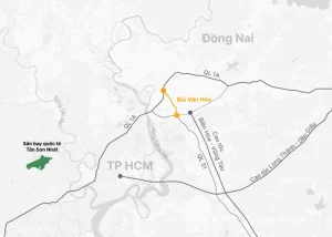 Vị trí mở rộng đường Bùi Văn Hòa 10 làn xe kết nối cao tốc Biên Hòa Vũng Tàu