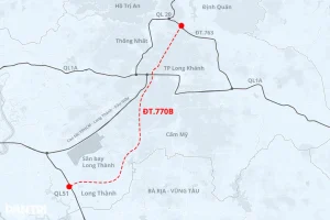 Đường ĐT.770B kết nối Sân bay Long Thành tại Đồng Nai